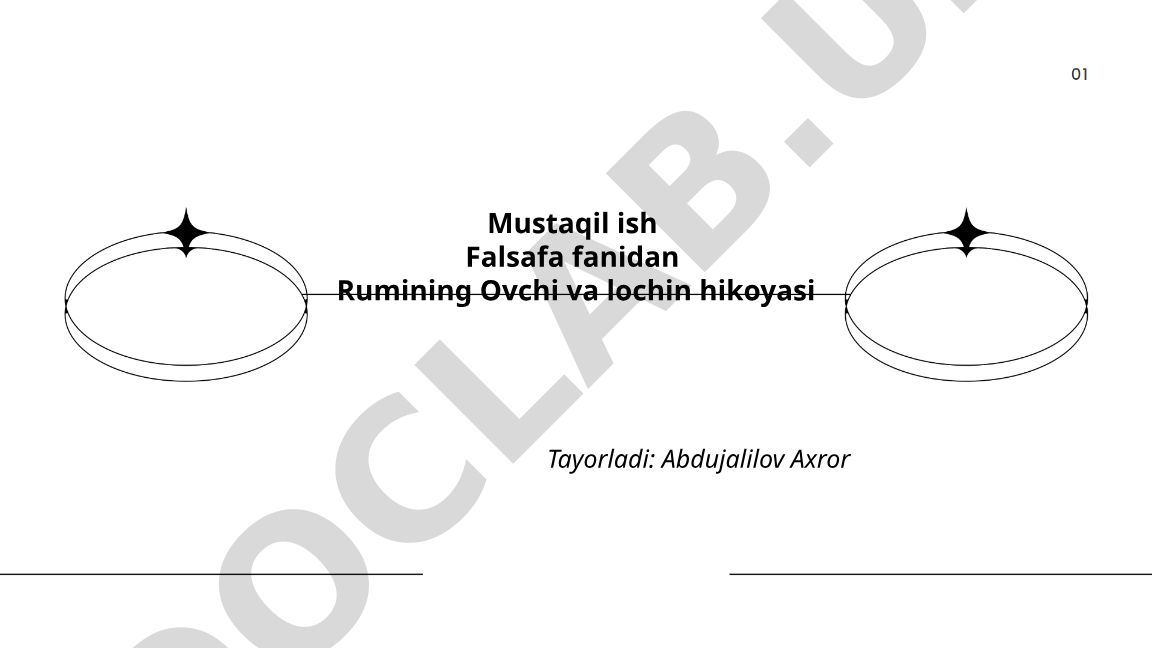 Rumiyning "Ovchi va lochin" hikoyasining falsafiy tahlili