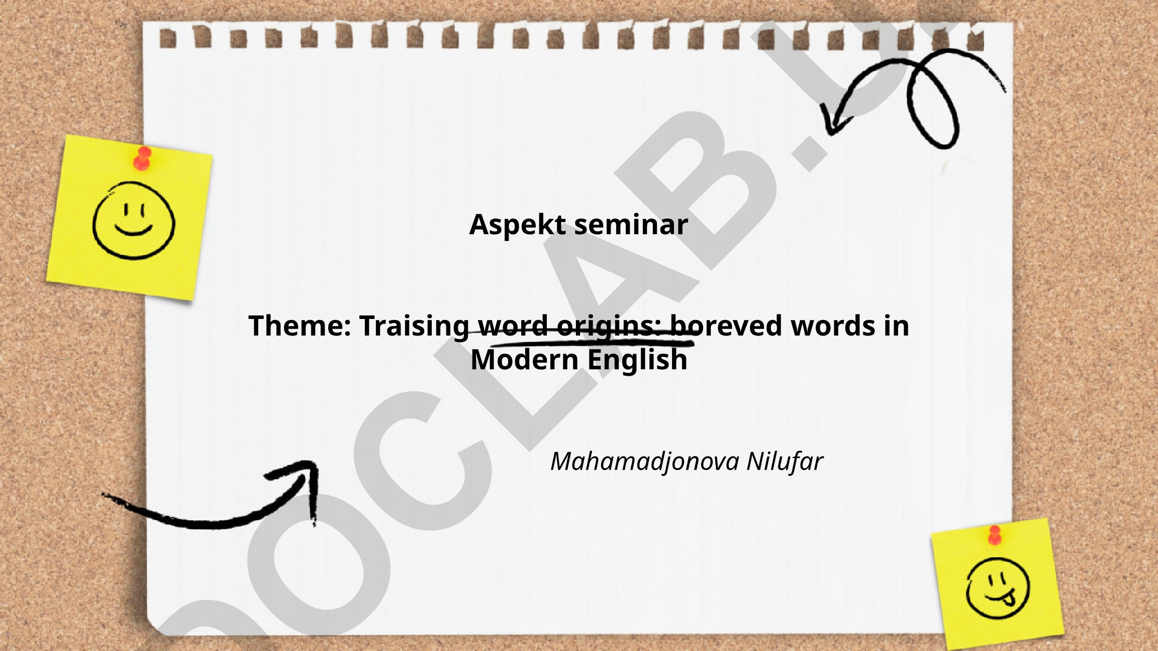 Tracing word origins: borrowed words in Modern English