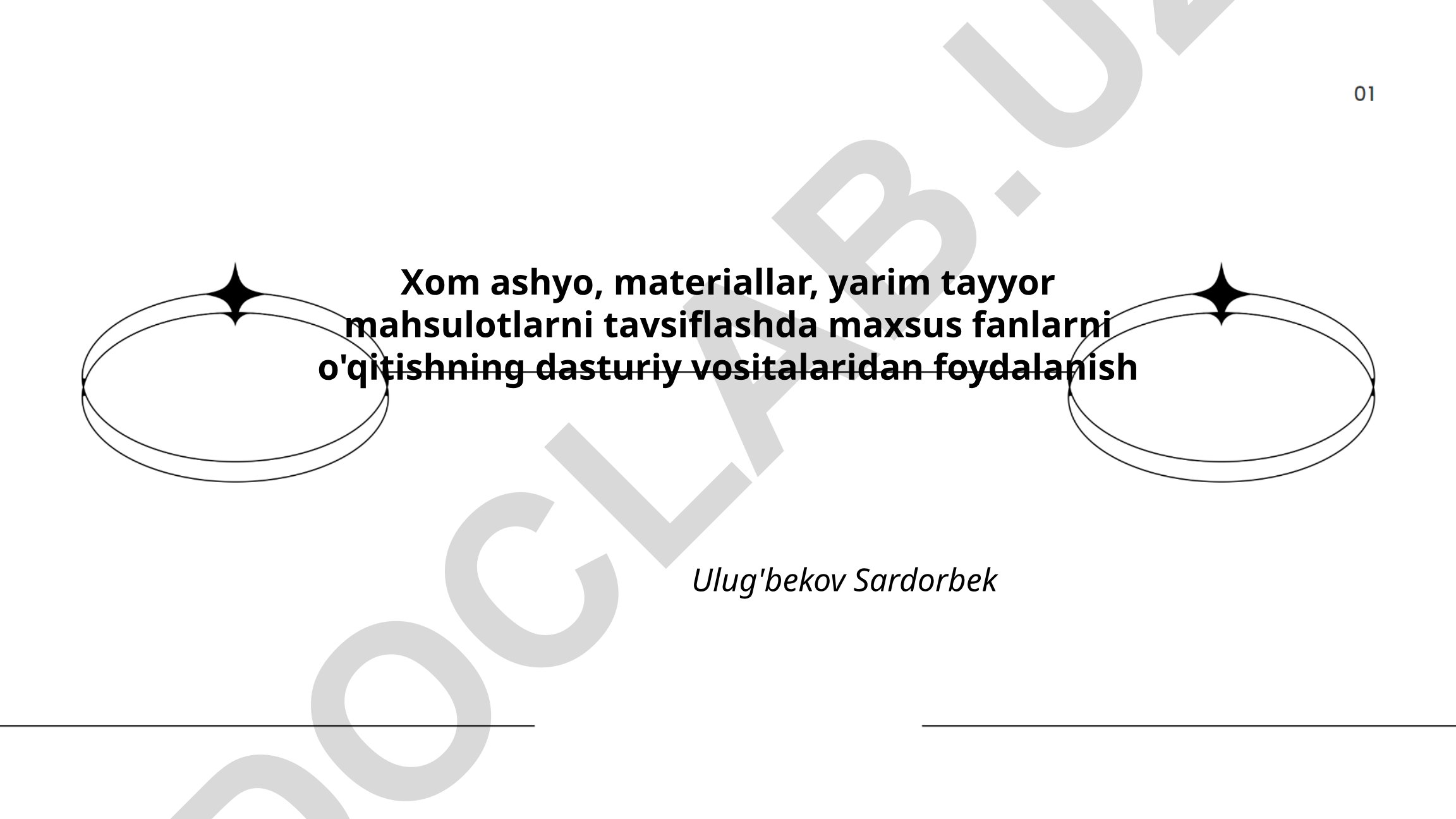 Xom ashyo, materiallar va yarim tayyor mahsulotlarni tavsiflashda dasturiy vositalardan foydalanish