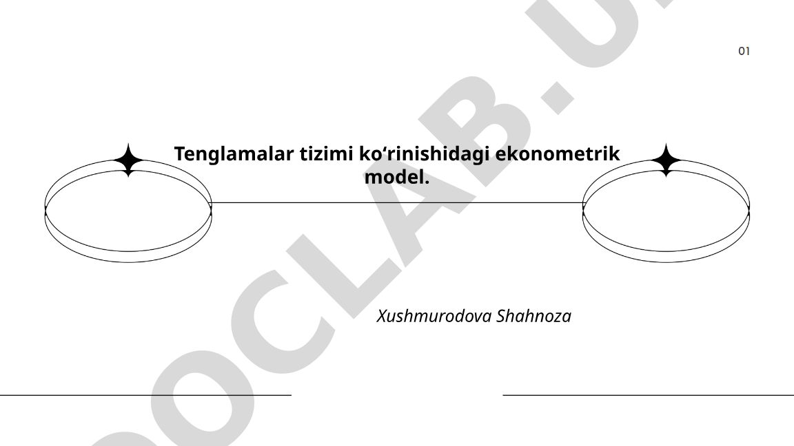 Tenglamalar tizimi koʻrinishidagi ekonometrik model