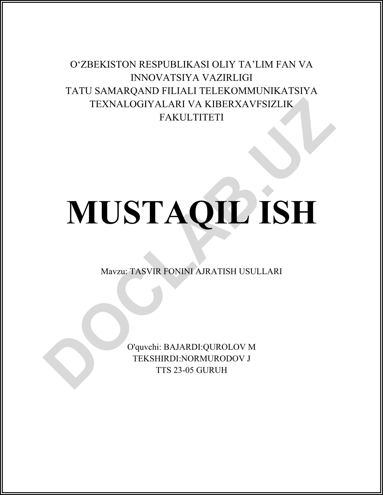 Tasvir fonini ajratish usullari