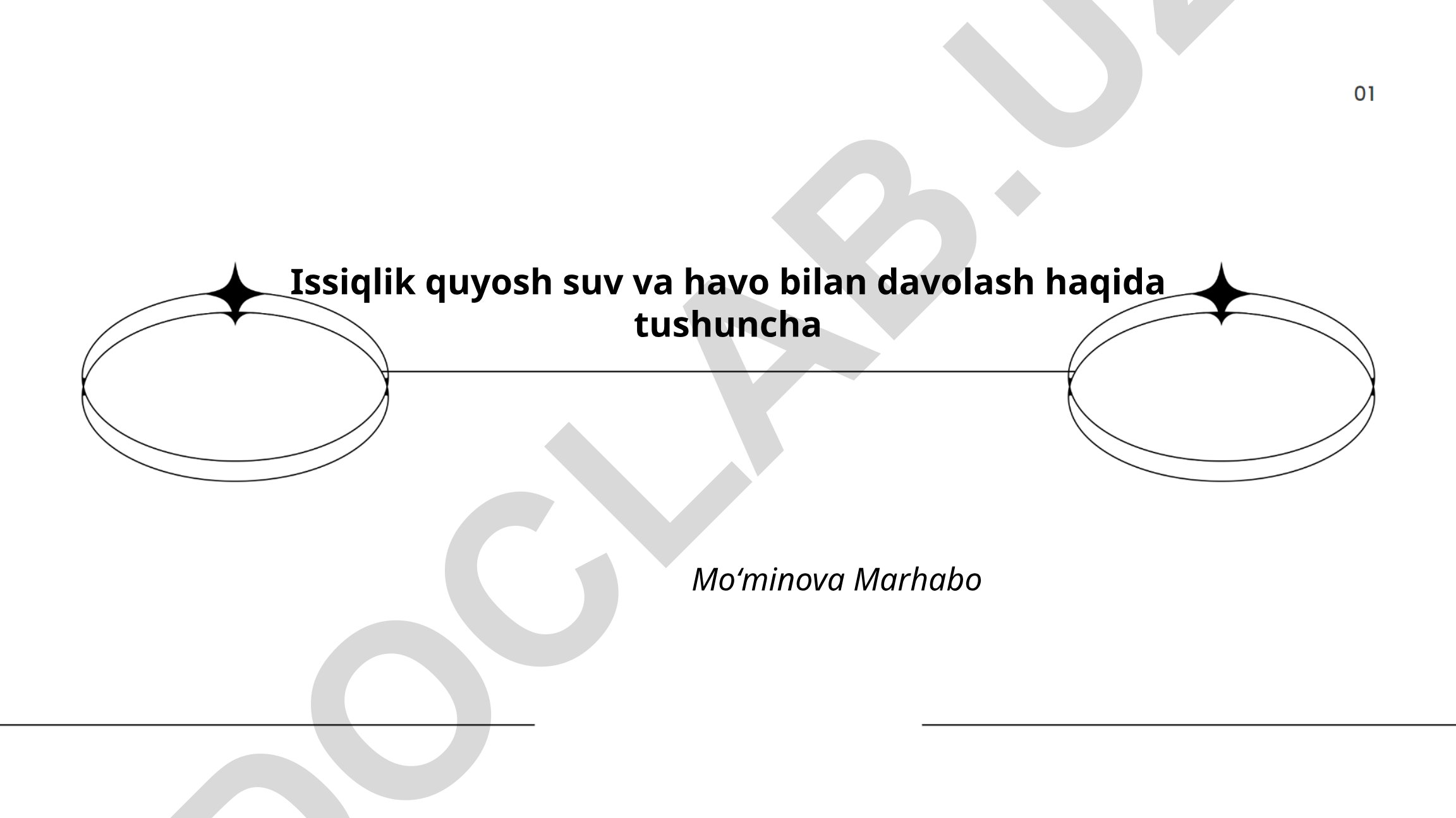 Issiqlik terapiyasi: quyosh, suv va havo bilan davolash