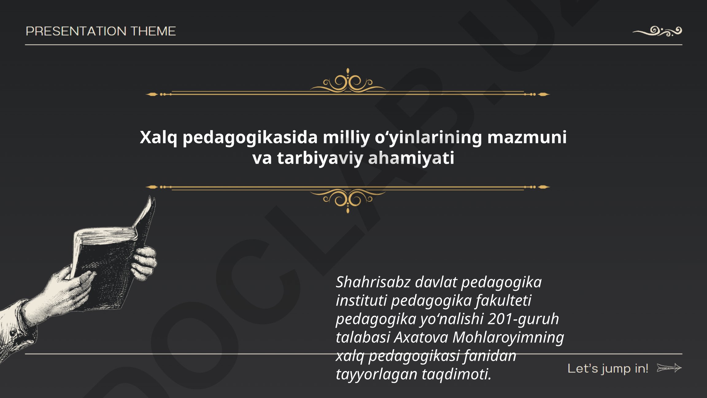 Xalq pedagogikasida milliy oʻyinlarining mazmuni va tarbiyaviy ahamiyati