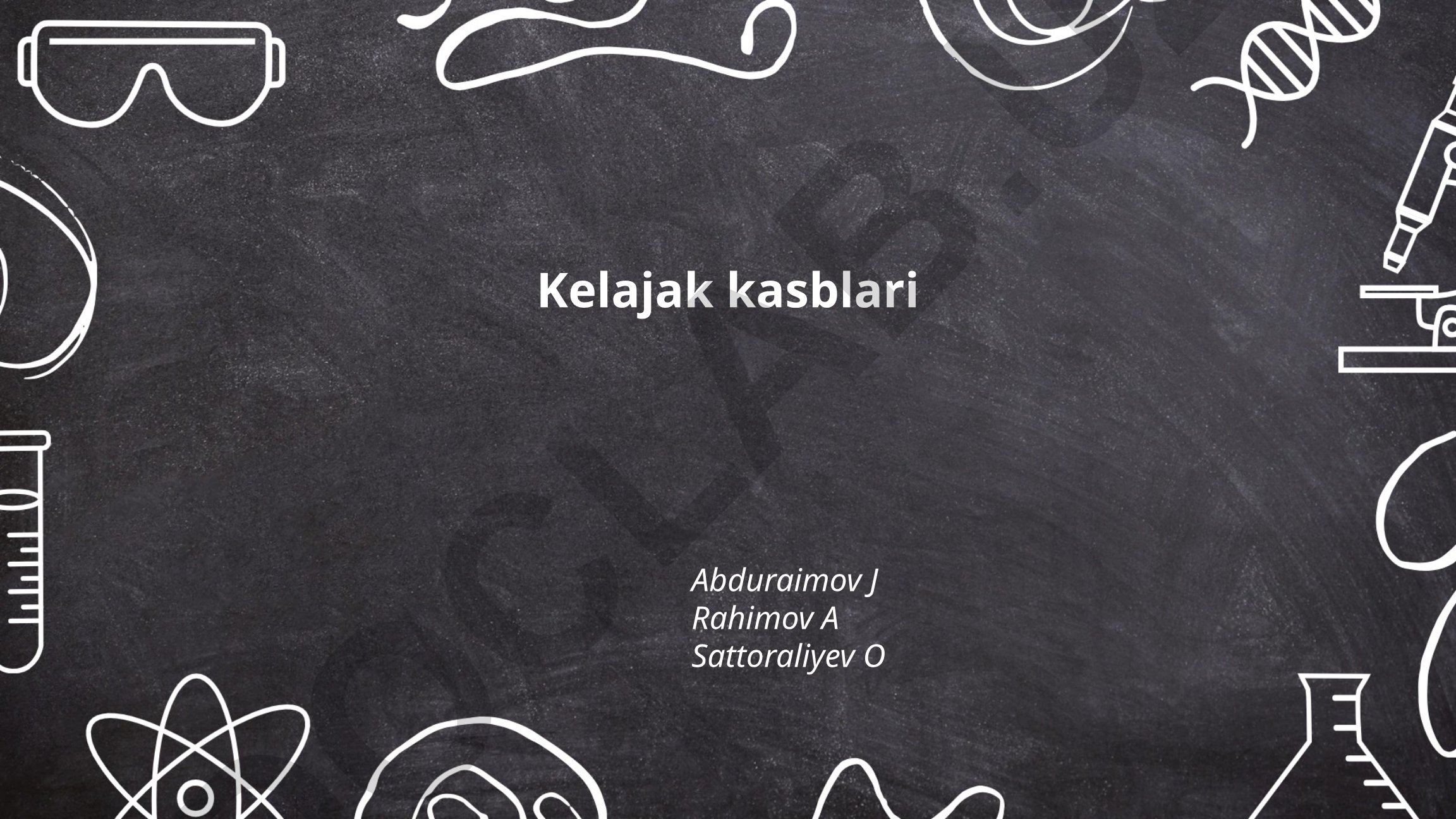 Kelajak kasblari: Sun'iy intellekt muhandisi, Ma'lumotlar olimi, Mashina o'rganish muhandisi