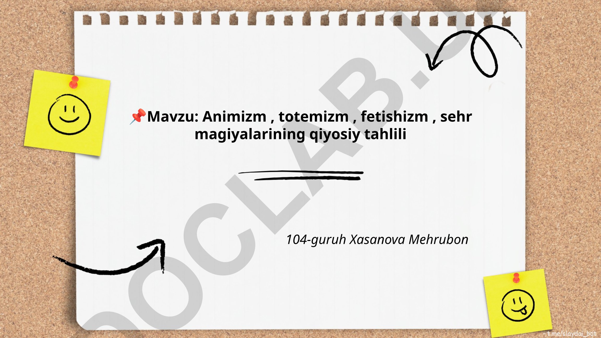 Animizm, totemizm, fetishizm, sehr magiyalarining qiyosiy tahlili