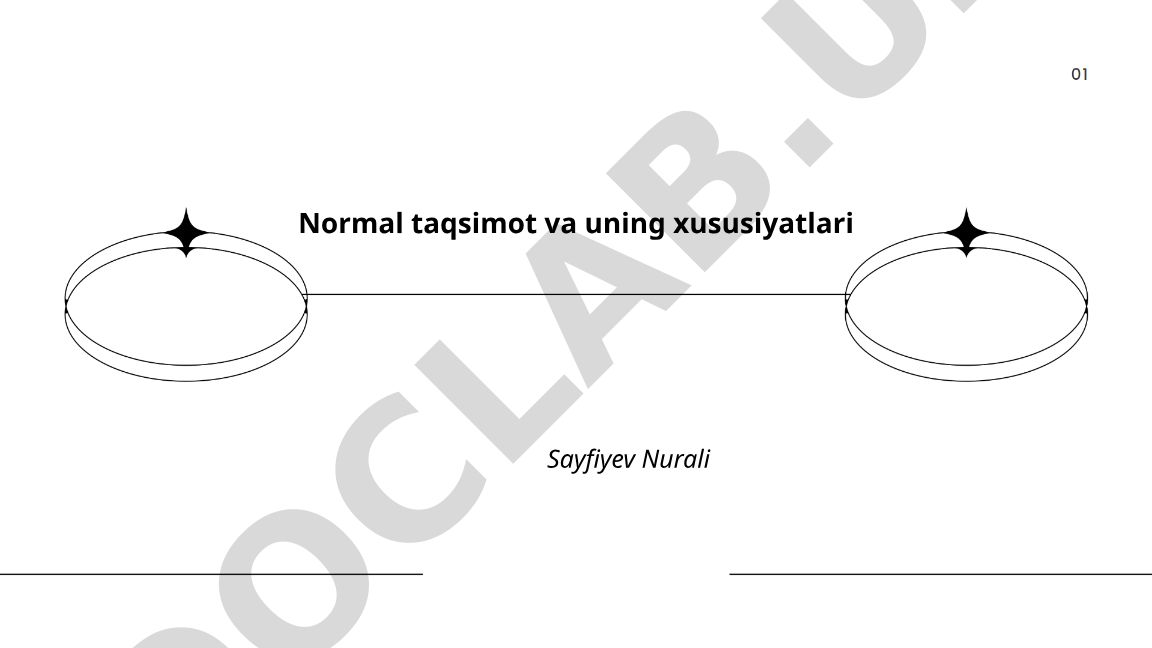 Normal taqsimot va uning xususiyatlari