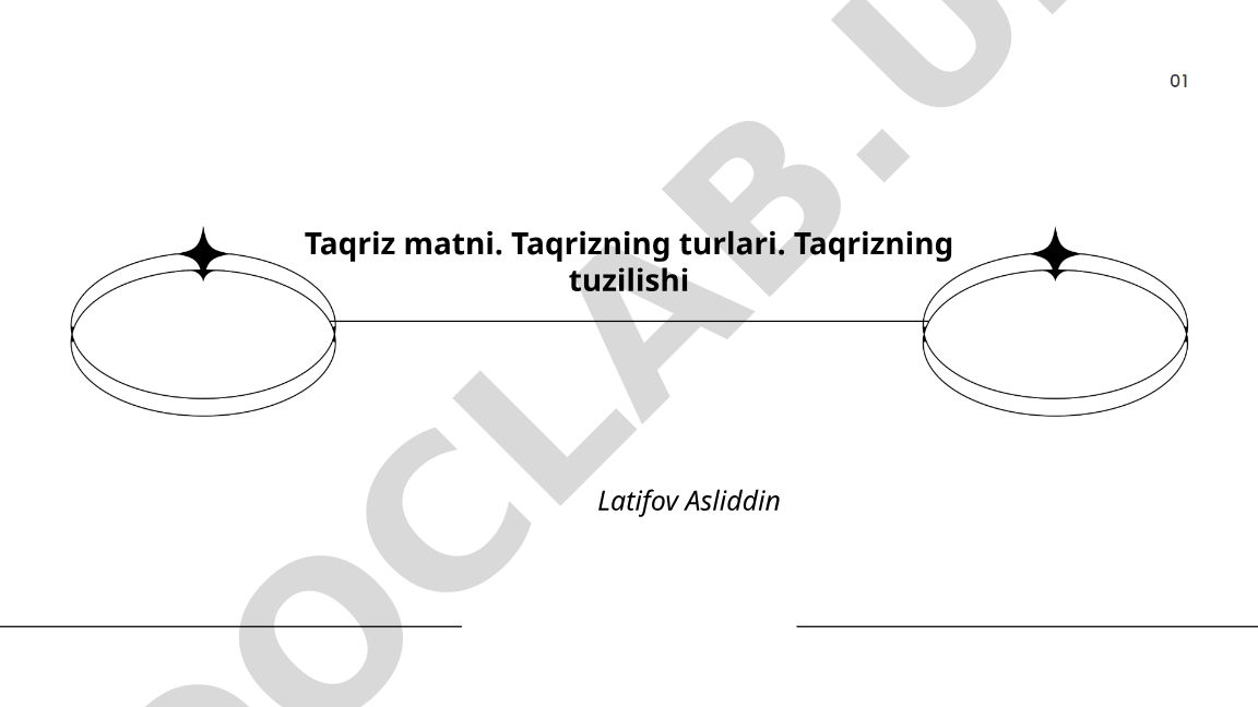 Taqriz tushunchasi, turlari va tuzilishi