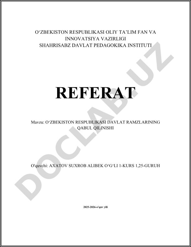 Oʻzbekiston Respublikasi davlat ramzlarining qabul qilinishi