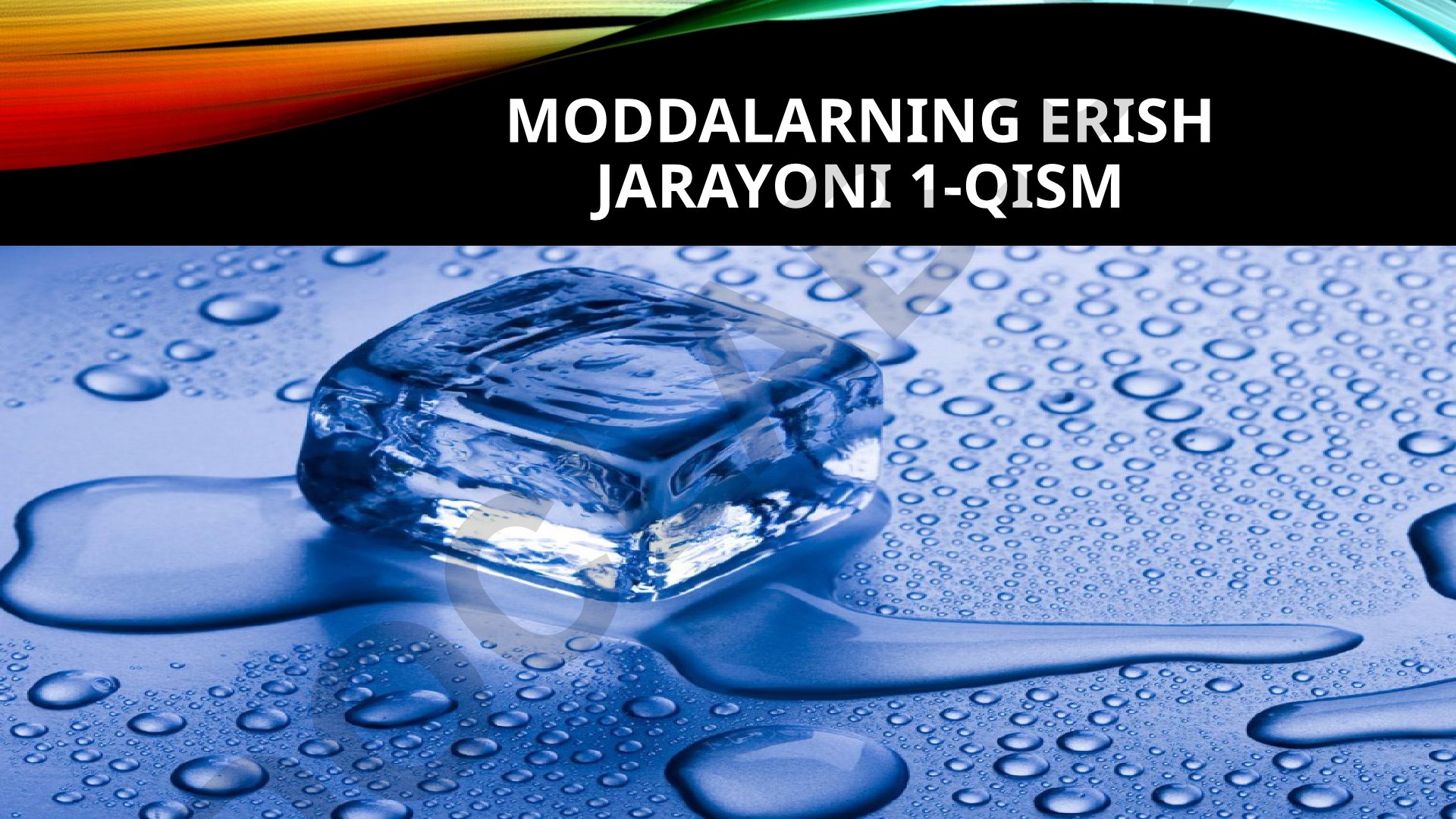 Qattiq moddalarni suyuqlikda tezroq eritish usullari
