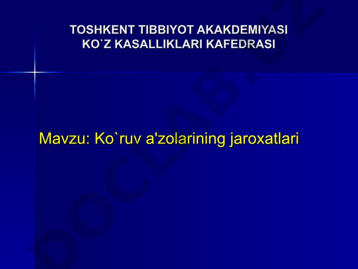 Ko'ruv a'zolarining jaroxatlari