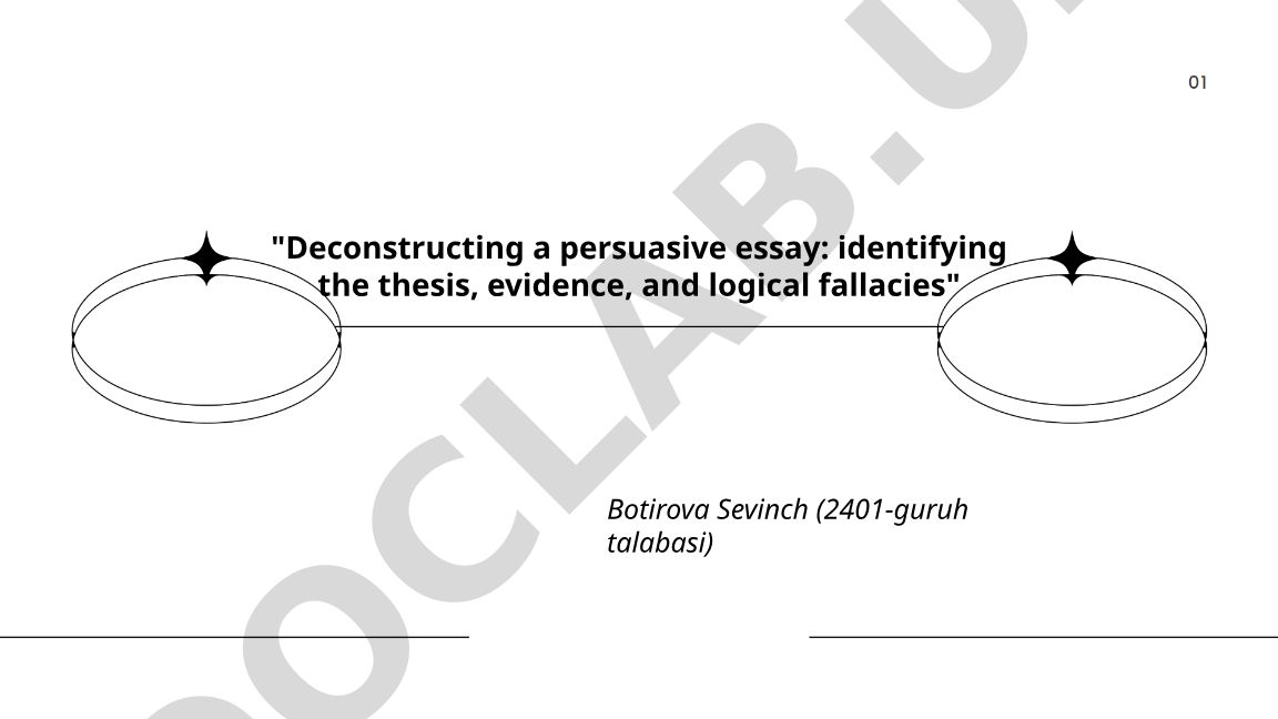 Deconstructing a persuasive essay: identifying the thesis, evidence, and logical fallacies