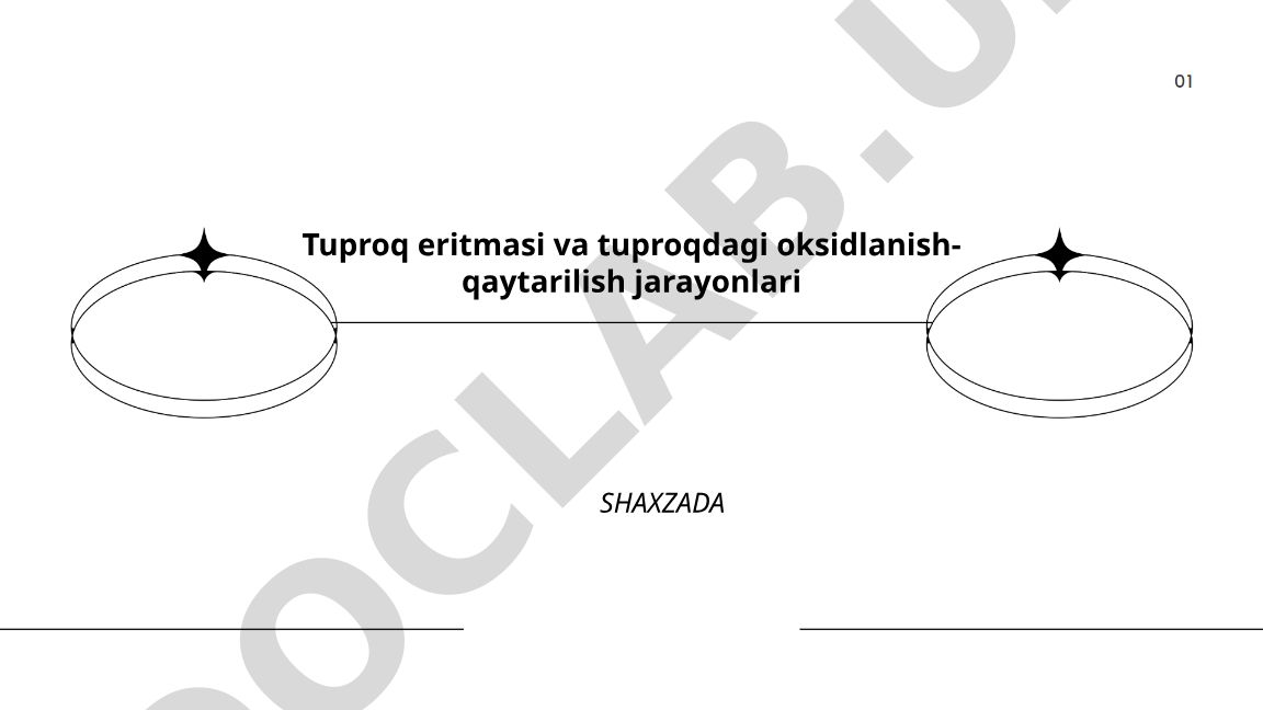 Tuproq eritmasi va tuproqdagi oksidlanish-qaytarilish jarayonlari