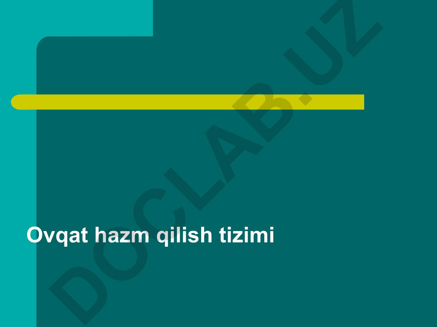 Ovqat hazm qilish tizimi va kasalliklari