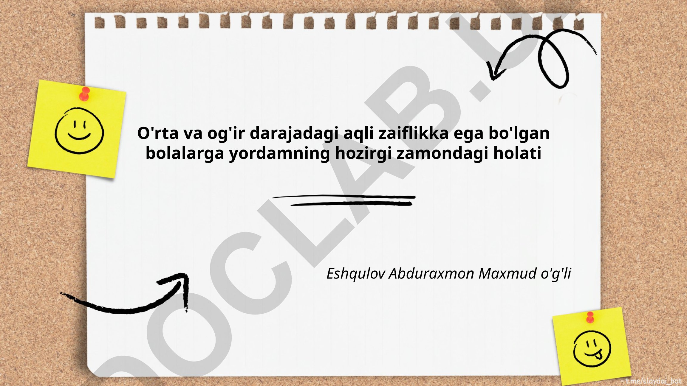O'rta va og'ir darajadagi aqli zaiflikka ega bolalarga yordamning hozirgi holati