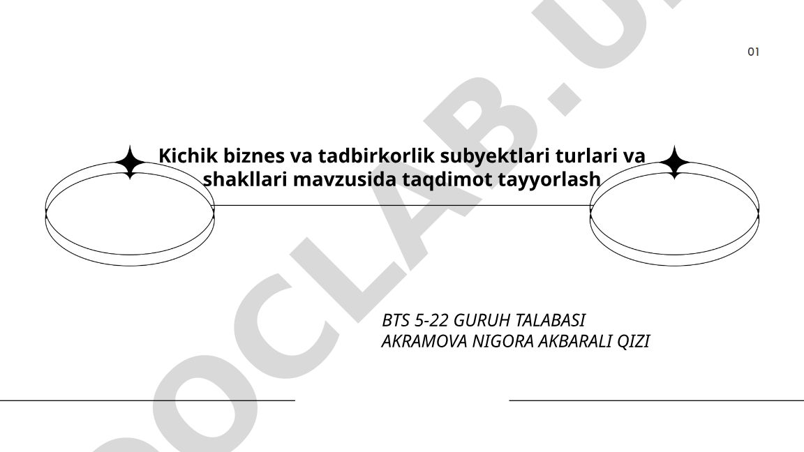Kichik biznes va tadbirkorlik subyektlari turlari va shakllari