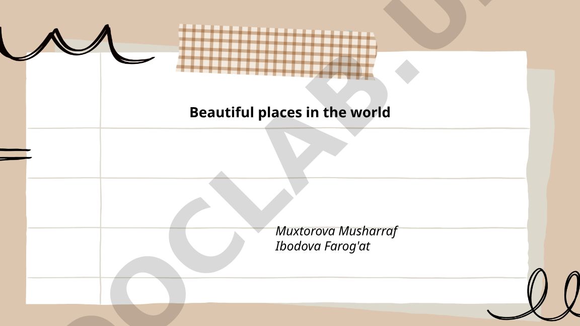 Beautiful places in the world