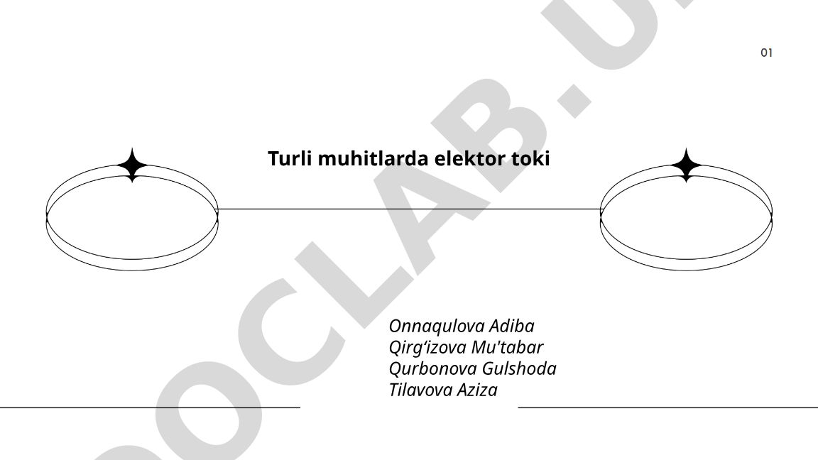 Turli muhitlarda elektr toki