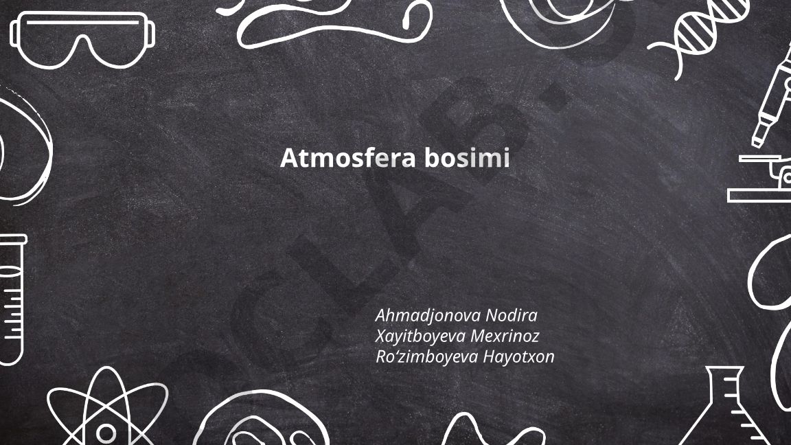 Atmosfera bosimi: ta'rifi, o'lchash birliklari va barometrlar