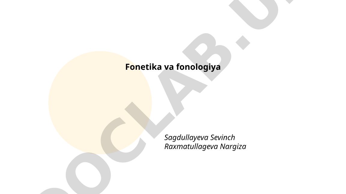 Fonetika va fonologiyaning nazariy asoslari