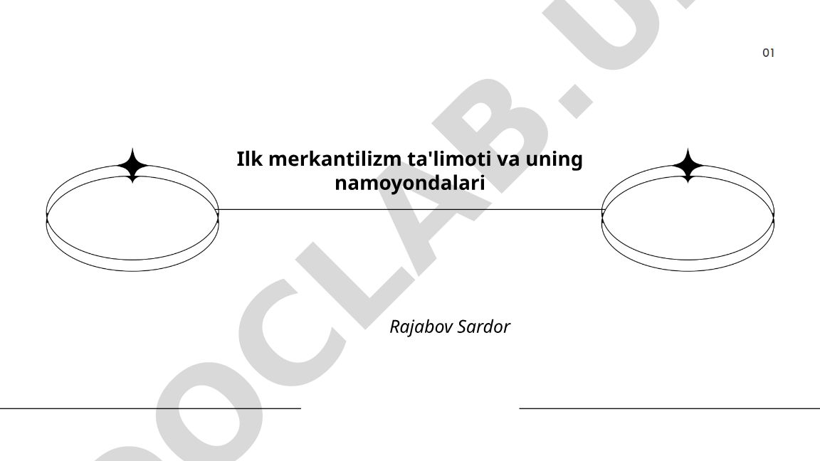 Ilk merkantilizm ta'limoti va uning namoyondalari