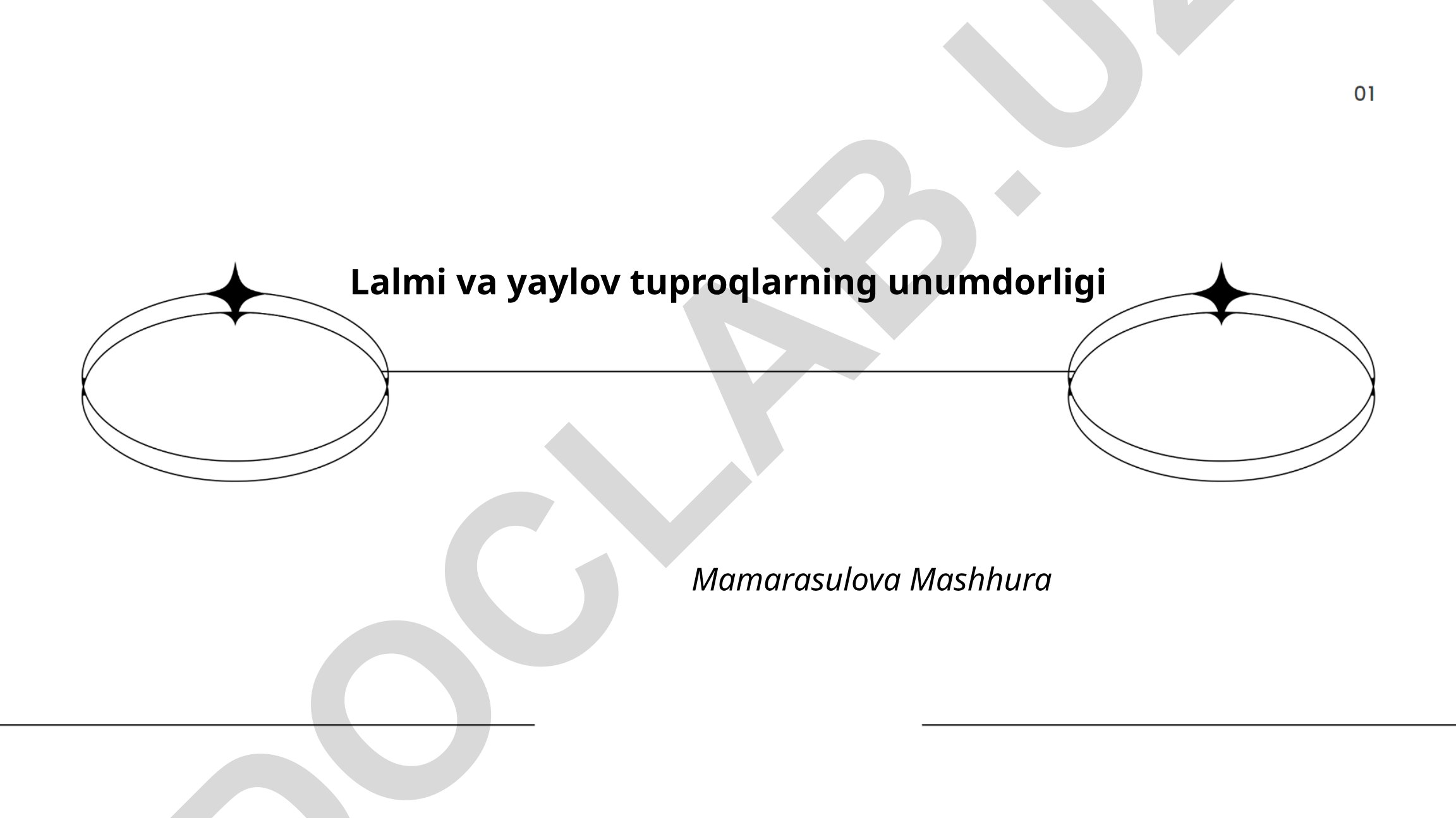 Lalmi va yaylov tuproqlarning unumdorligi