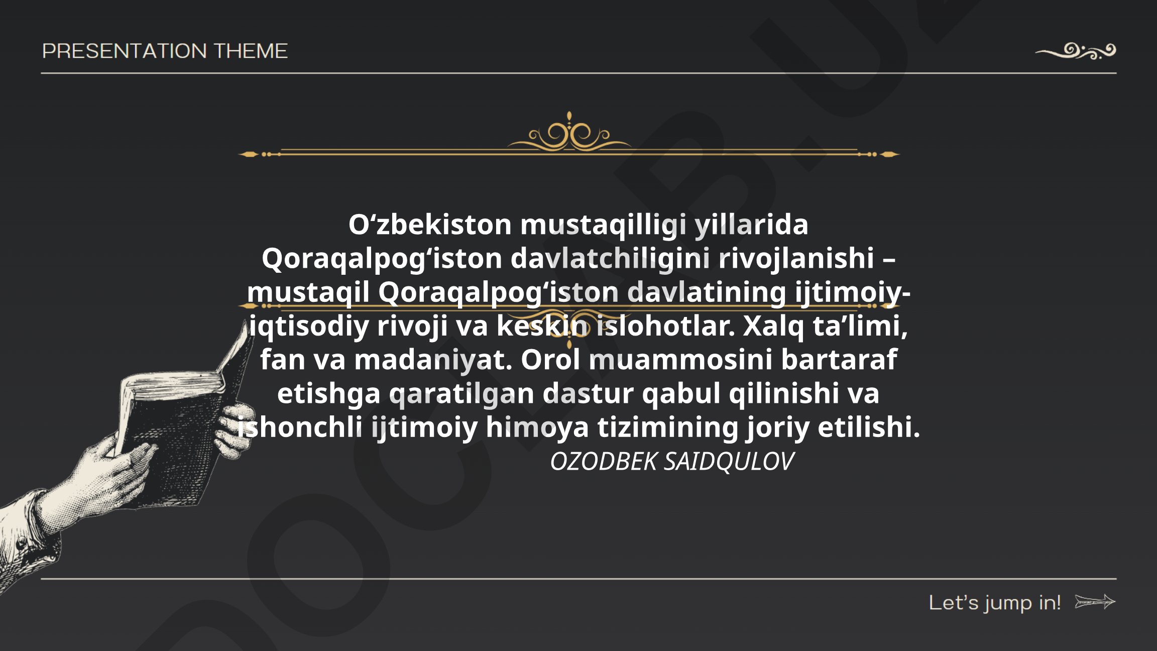 O'zbekiston mustaqilligi yillarida Qoraqalpog'iston davlatchiligini rivojlanishi