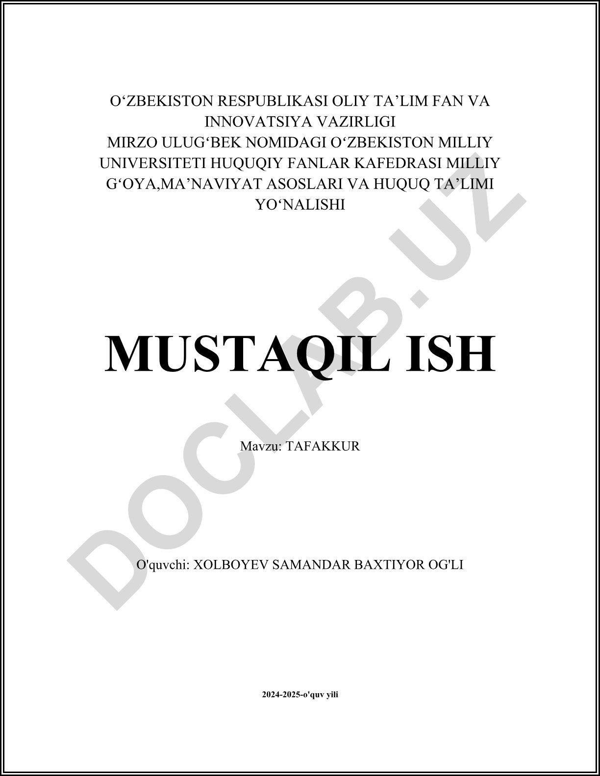 Tafakkur