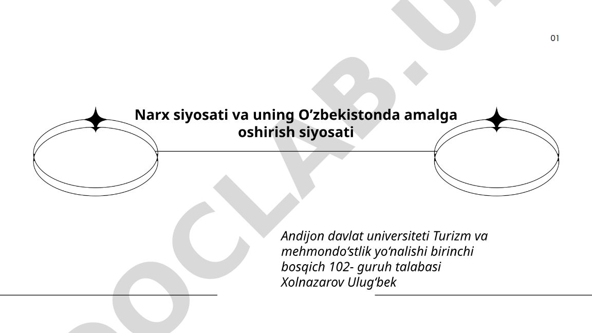 Narx siyosati va uning O'zbekistonda amalga oshirish siyosati