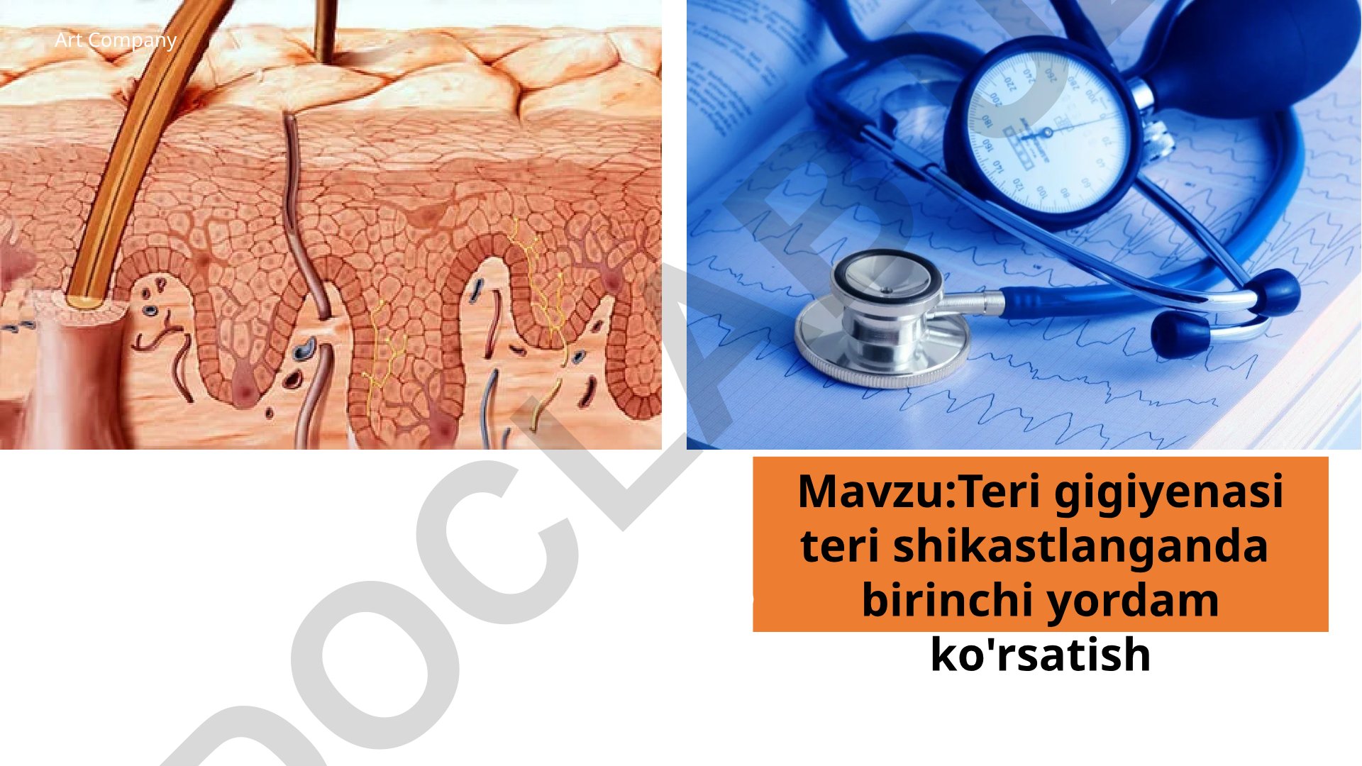 Teri gigiyenasi va teri shikastlanganda birinchi yordam ko'rsatish