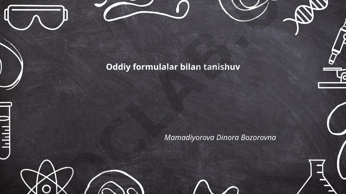 Oddiy formulalar bilan tanishuv
