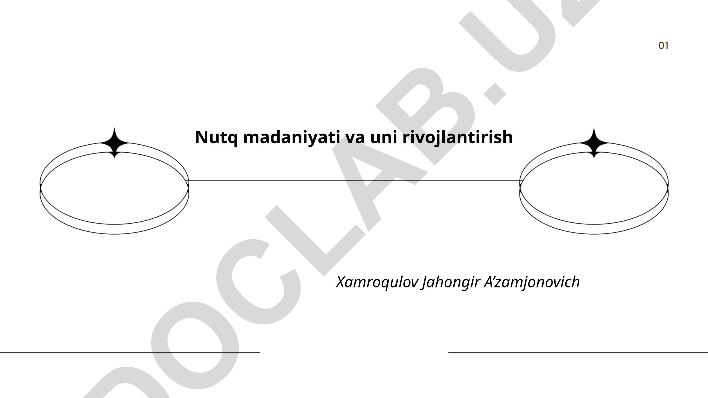 Nutq madaniyati va uni rivojlantirish