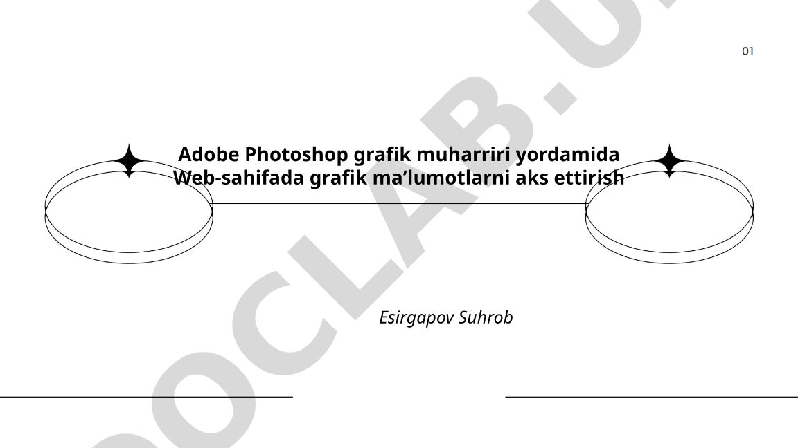 Adobe Photoshop yordamida veb-sahifalar uchun grafik ma'lumotlar yaratish