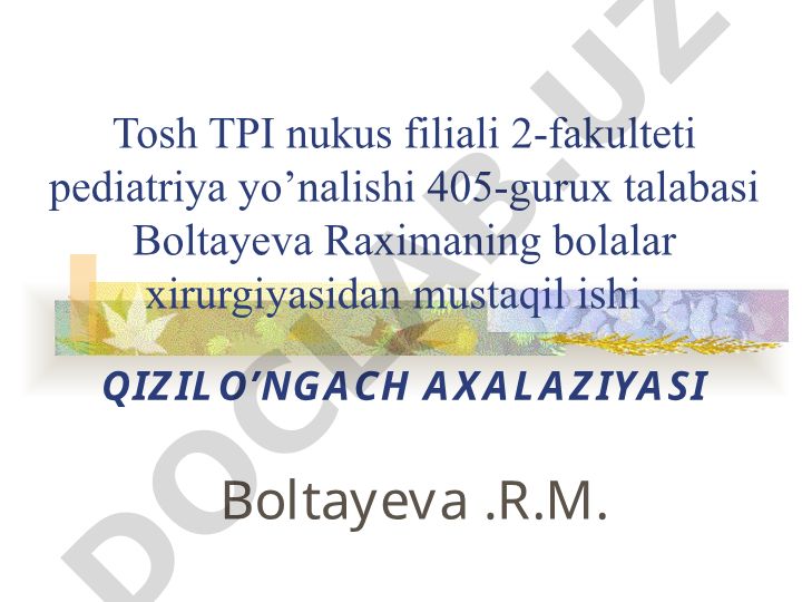 Qizilo'ngach axalaziyasi: ta'rifi, tarqalishi va patogenezi