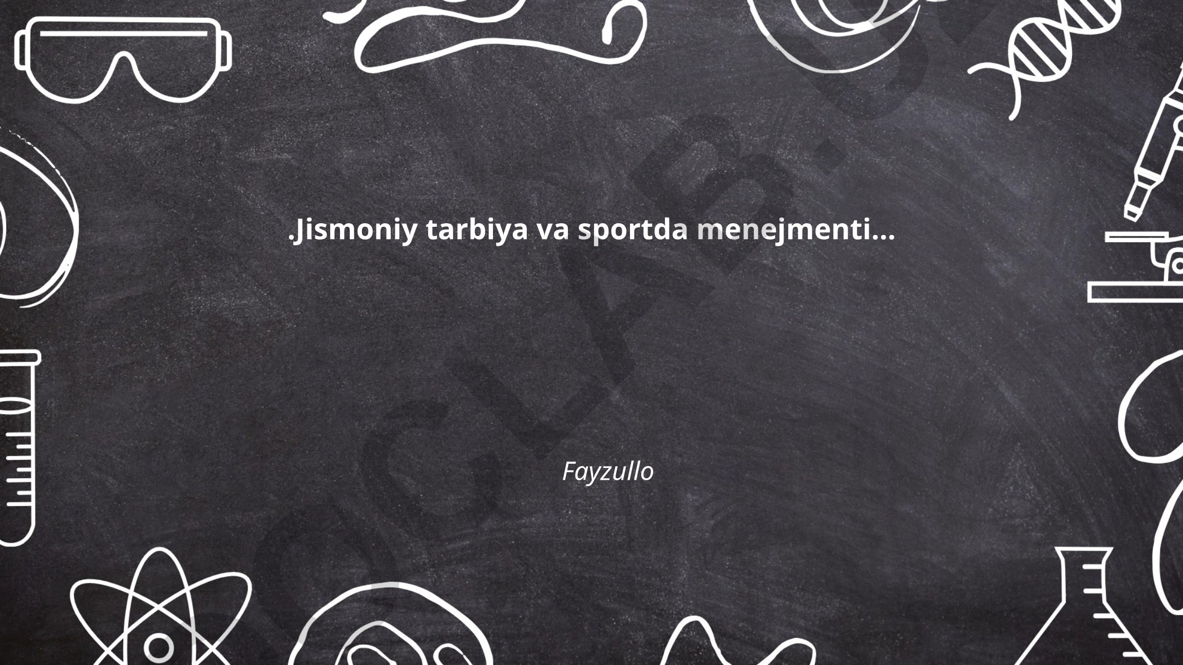 Jismoniy tarbiya va sportda menejment