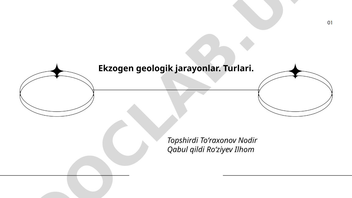 Ekzogen geologik jarayonlar va ularning turlari