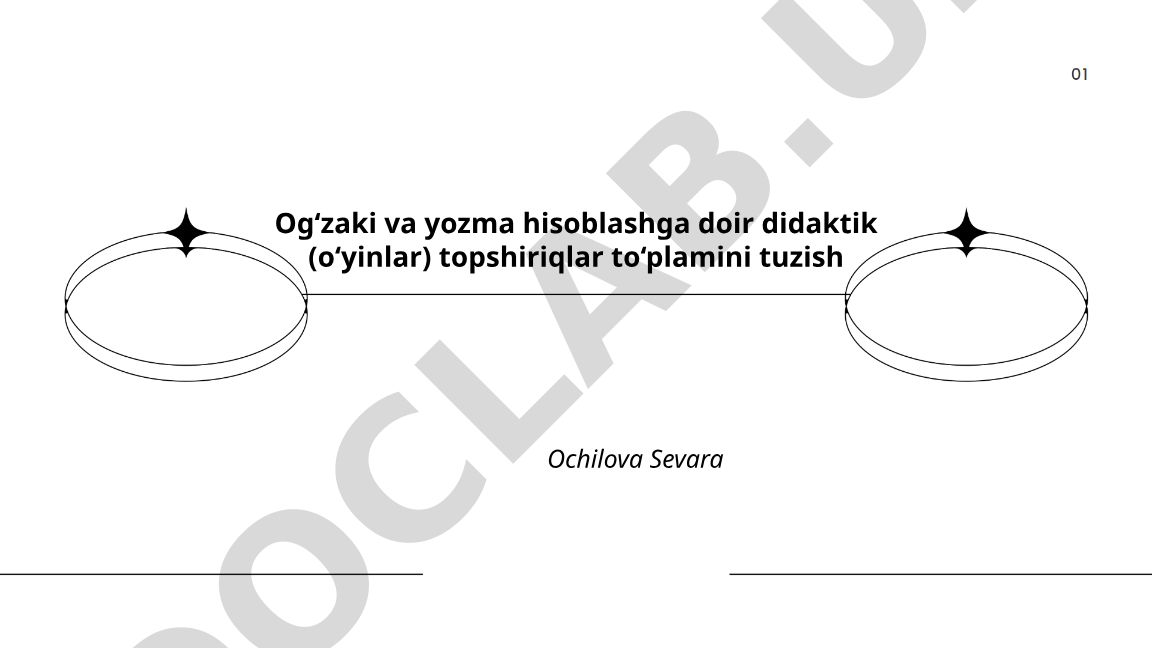 Og‘zaki va yozma hisoblashga doir didaktik o‘yinlar topshiriqlari
