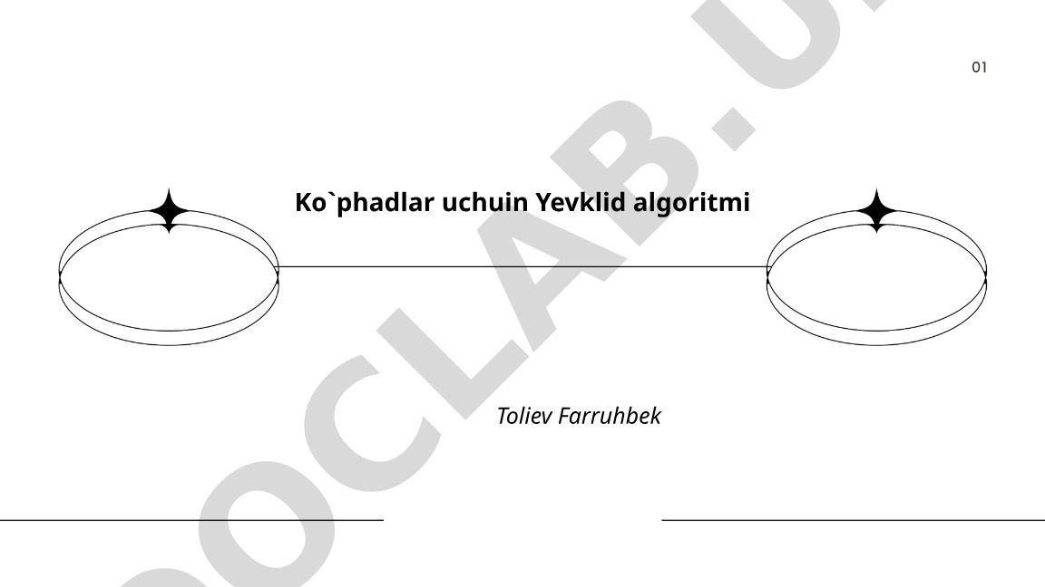Ko‘phadlar uchun Yevklid algoritmi