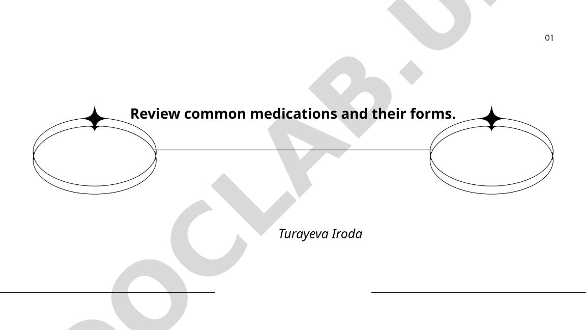 Review common medications and their forms