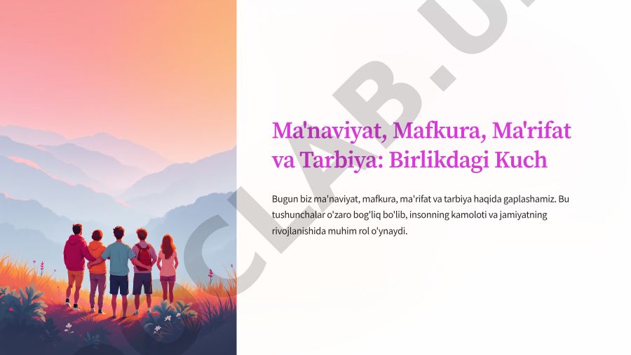 Ma'naviyat, Mafkura, Ma'rifat va Tarbiya: Birlikdagi Kuch