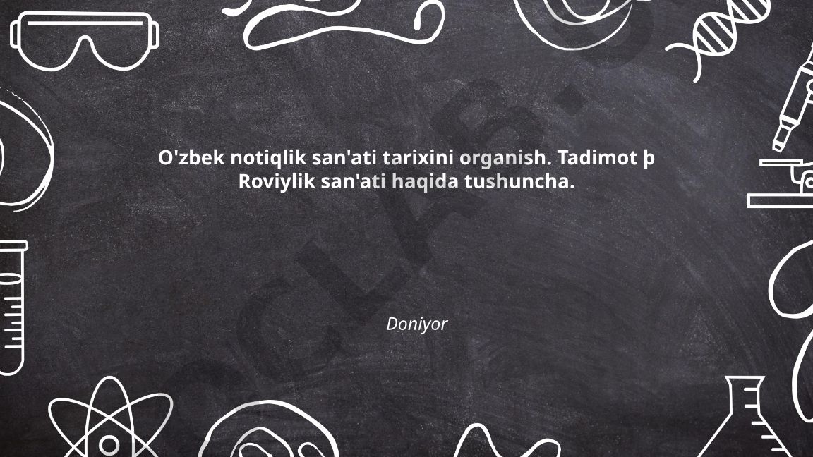 O'zbek notiqlik san'ati tarixi va rivojlanishi