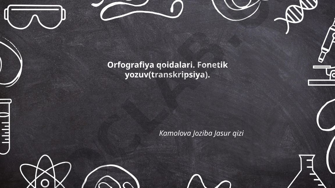 Oʻzbek alifbosi va orfografiya qoidalari
