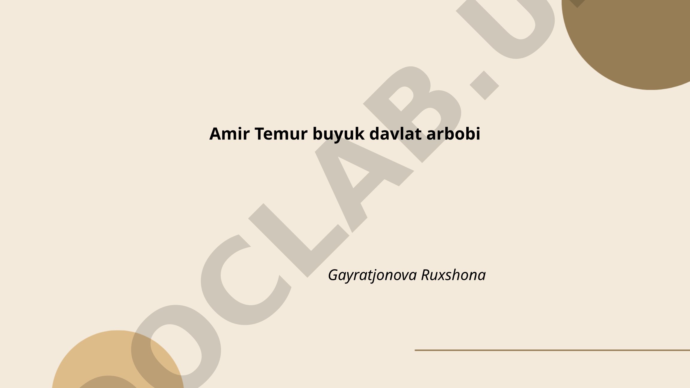 Amir Temur va uning ma'naviy merosi, harbiy strategiyalari va davlat boshqaruvi