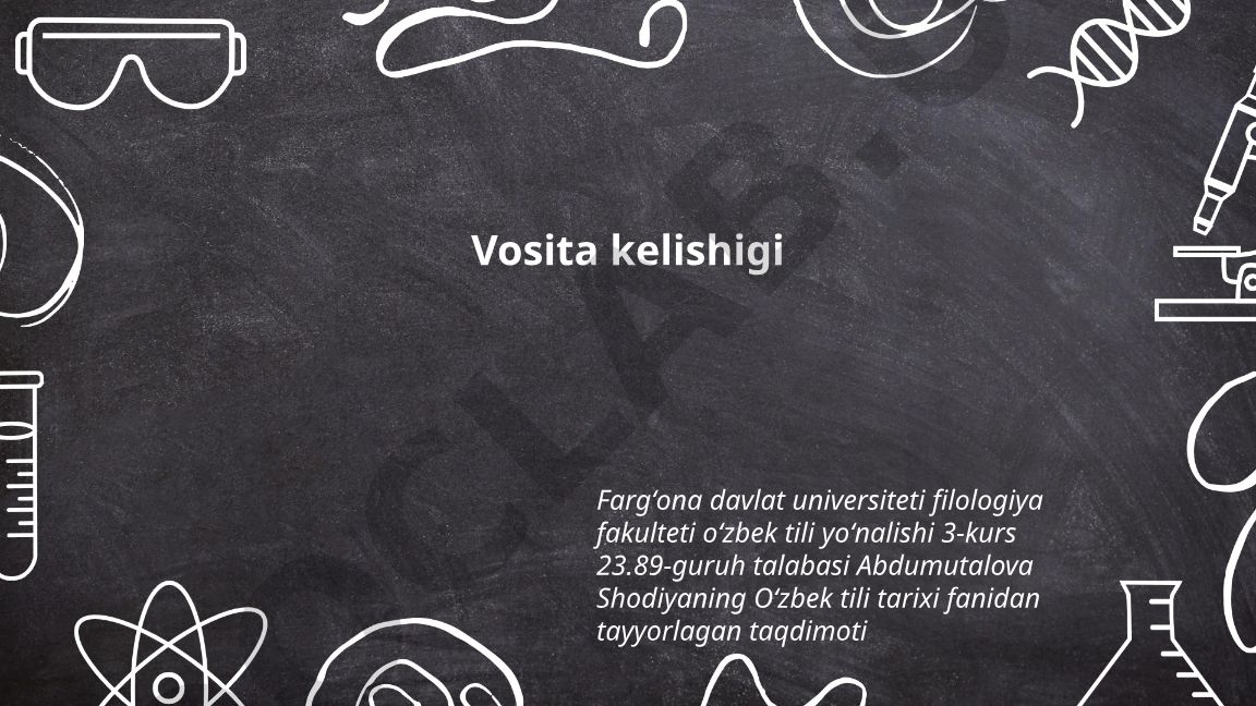 Vosita kelishigi: taʼrifi, belgilari va farqlari