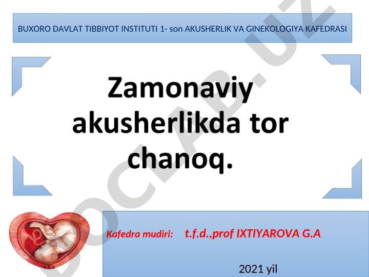 Tor chanoq anatomiyasi, etiologiyasi va klinik tasnifi