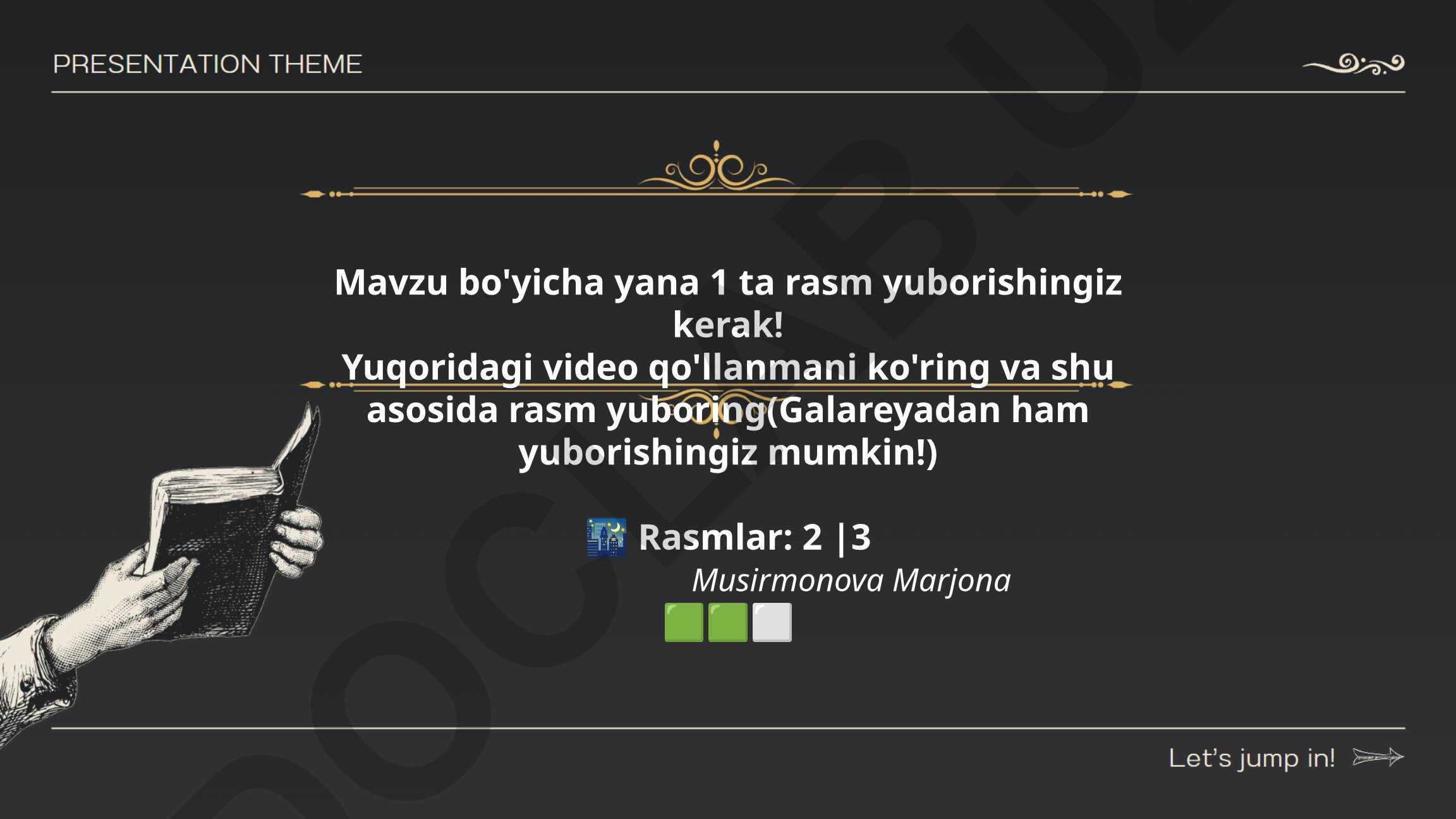 Kechki shahar manzarasi rasm yuborish bo'yicha video qo'llanma