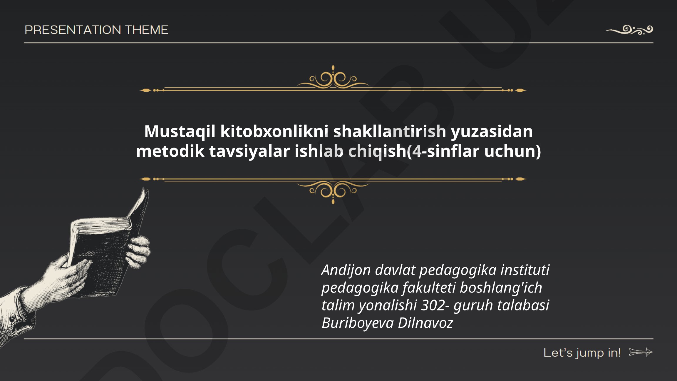 Mustaqil kitobxonlikni shakllantirish yuzasidan metodik tavsiyalar ishlab chiqish (4-sinflar uchun)