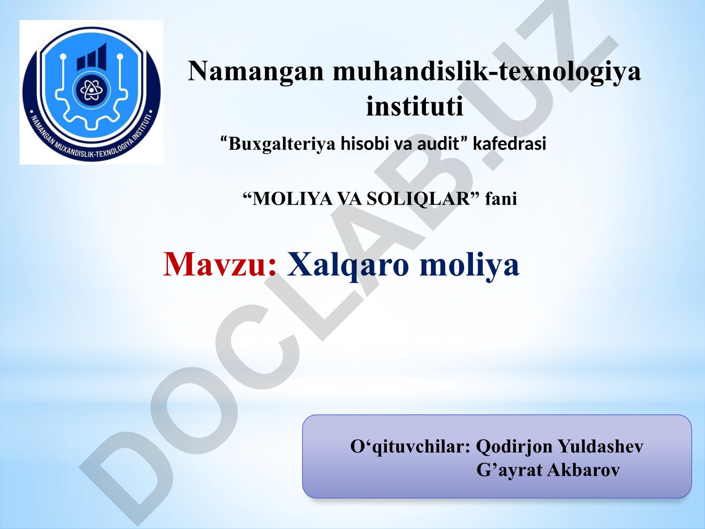 Xalqaro moliya