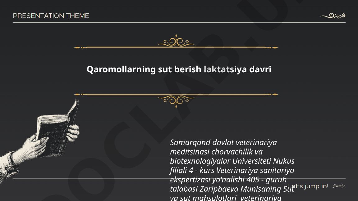 Qaromollarning sut berish laktatsiya davri
