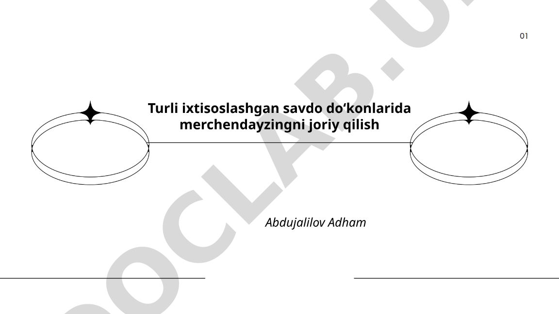 Turli ixtisoslashgan savdo doʻkonlarida merchendayzingni joriy qilish