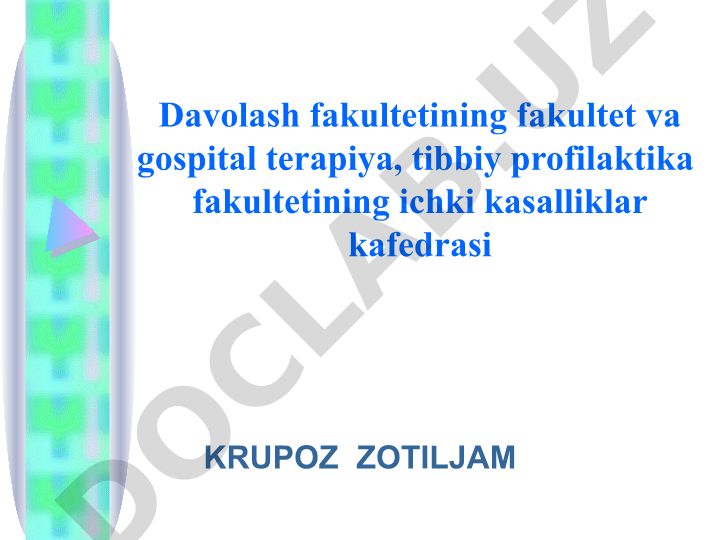 Krupoz zotiljam (pnevmoniya) kasalligi: etiologiya, patogenez va klinikasi